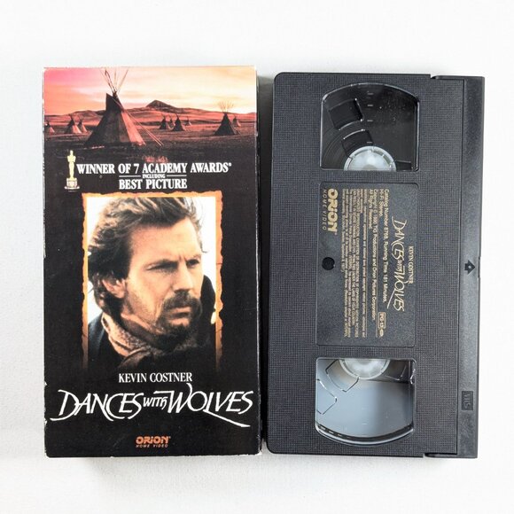 3/$15 DANCES WITH WOLVES (1990) Kevin Costner VHS tape 7 x Oscar winning movie - Picture 6 of 6
